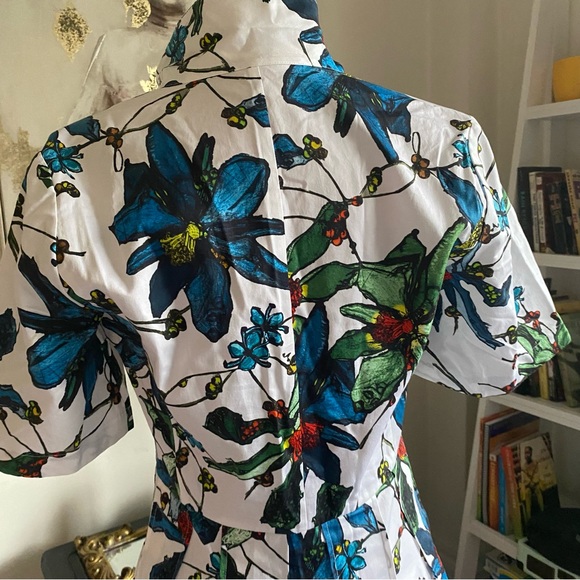 JASON WU COLLECTION FLORAL MIDI SHIRT DRESS - Picture 9 of 16